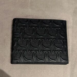 Genuine Salvatore Ferragamo Black Embossed men’s Leather Wallet